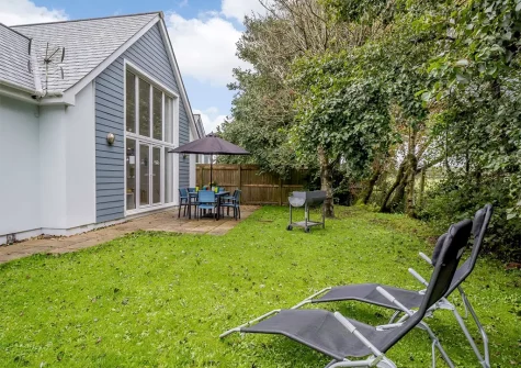 The patio & garden at Serendipity of Woolacombe, Woolacombe