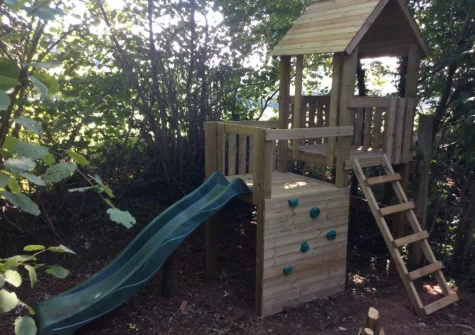 The children's outdoor play area at Sheafhayne Manor, Yarcombe