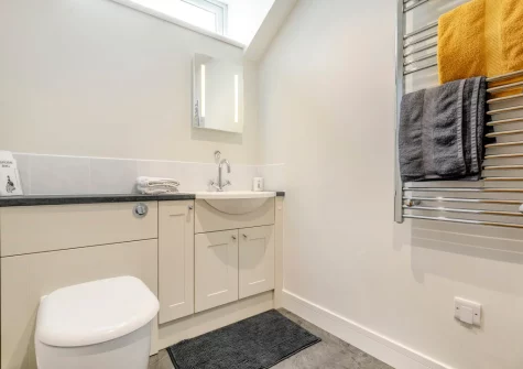 The shower room at Shellseekers, Marazion