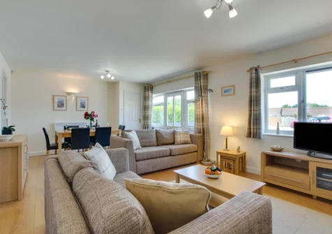 The living area at Shellseekers, Tregolds