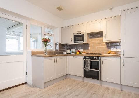 The kitchen at Sherrin, Bull Point Lighthouse, Mortehoe
