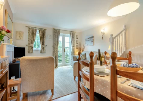 The living & dining area at Ship Shape, Padstow