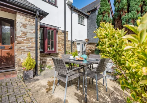 The enclosed patio  & alfresco dining area at Ship Shape, Padstow