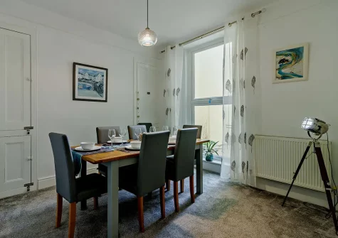 The dining room at Shore Shack, Brixham