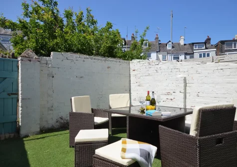 The alfresco dining area at Shore Shack, Brixham