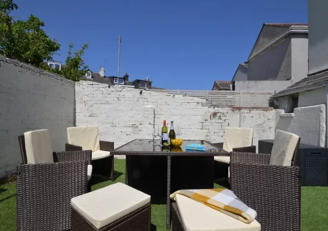 The alfresco dining area at Shore Shack, Brixham