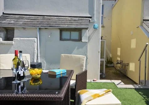 The alfresco dining area at Shore Shack, Brixham