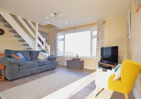 The living room at Shorelark, Porthtowan