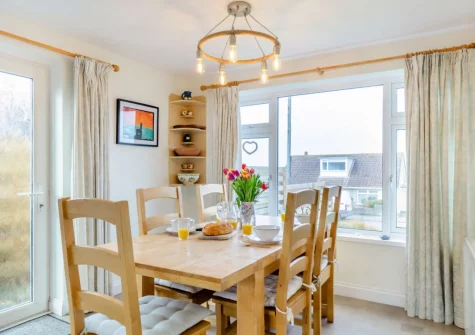 The dining area at Shorelark, Porthtowan
