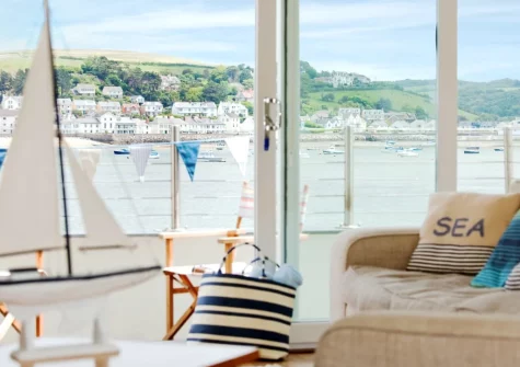 The living area at Shorewaters, Appledore