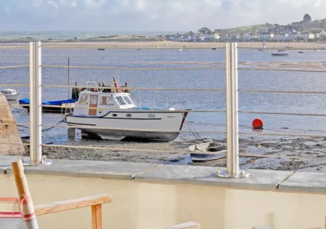 The estuary view from the balcony & outdoor sitting area at Shorewaters, Appledore