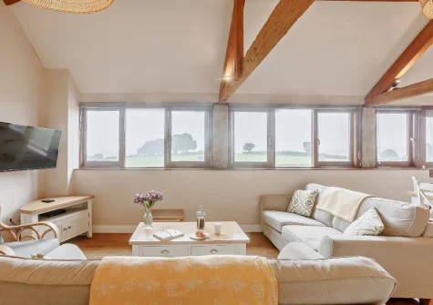 The living area at Short Horn Barn, Launceston