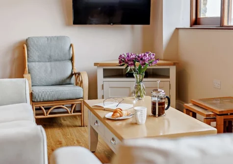 The living area at Short Horn Barn, Launceston