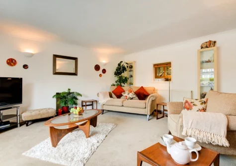The living room at Shotwood, Little Petherick