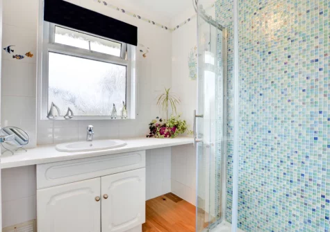 The shower room at Shotwood, Little Petherick