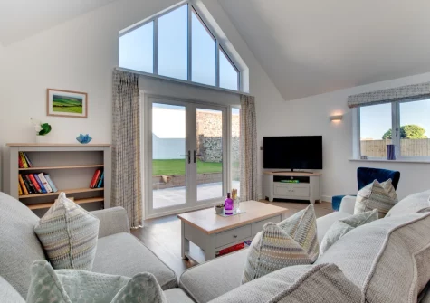 The living area at Silver Birches, Westward Ho!