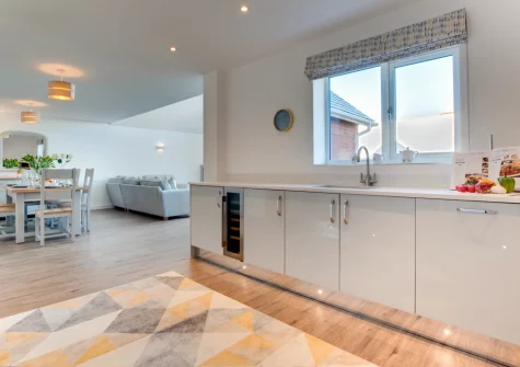 The kitchen & dining area at Silver Birches, Westward Ho!