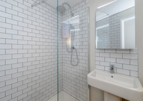 The shower room at Silver Street, Bideford