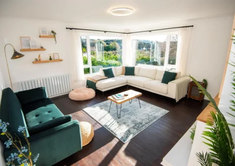 The living room at Silverthorne, Mortehoe