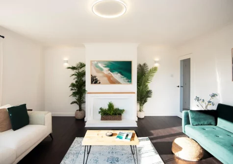 The living room at Silverthorne, Mortehoe