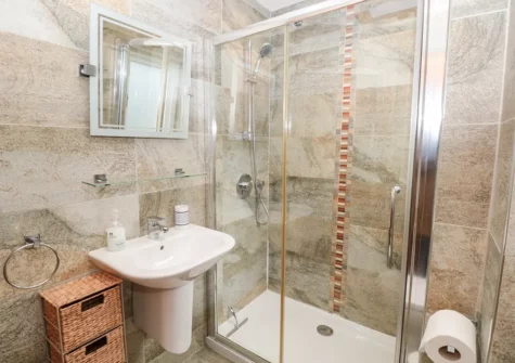 The shower room at Simples, Dartmouth