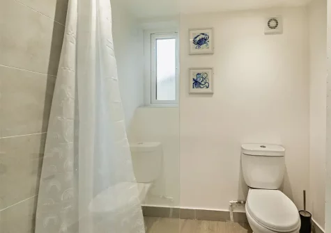 The ground floor shower room at Skipper Buley Cottage, Brixham