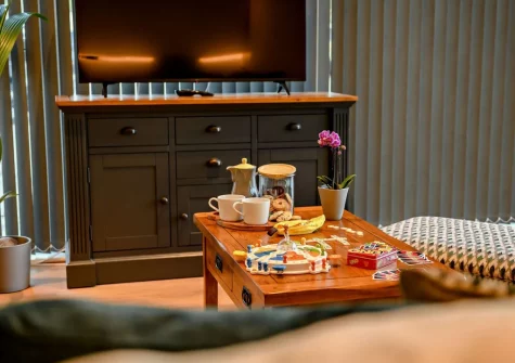 The living area at Skippers Corner, Plymouth