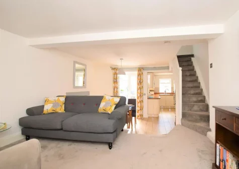 The living area at Skippers Cottage, Brixham