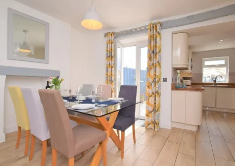 The dining area at Skippers Cottage, Brixham