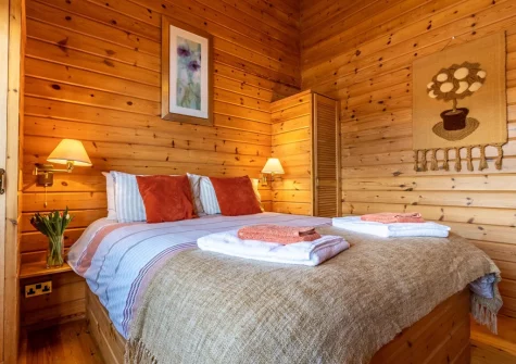Bedroom #1 at Sky Lark Lodge 7 at Clovelly Lakes, Higher Clovelly