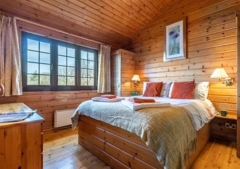 Bedroom #1 at Sky Lark Lodge 7 at Clovelly Lakes, Higher Clovelly