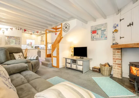 The living area at Skyber Riverview Barn, Tresarrett