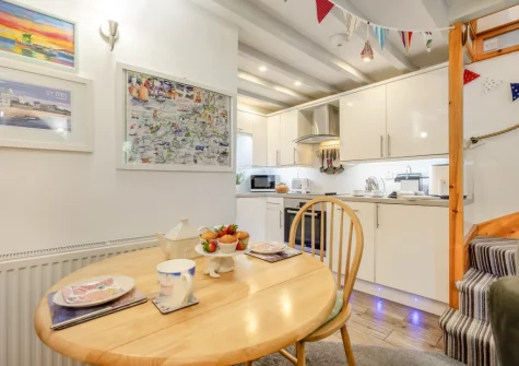 The dining area at Skyber Riverview Barn, Tresarrett