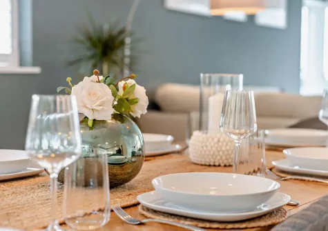 The dining area at Skybreak, Appledore