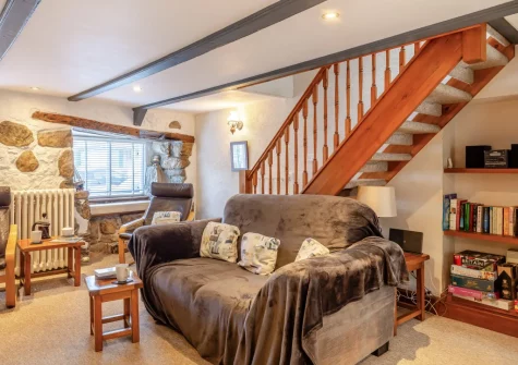 The living area at Slipway Cottage, 8 Back Lane, St Ives