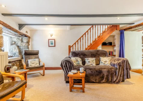 The living area at Slipway Cottage, 8 Back Lane, St Ives
