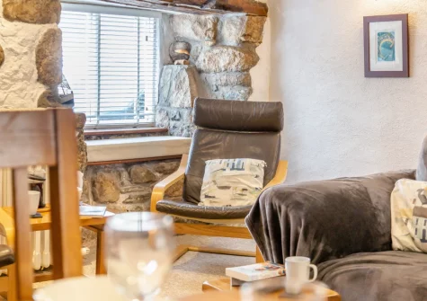 The living area at Slipway Cottage, 8 Back Lane, St Ives