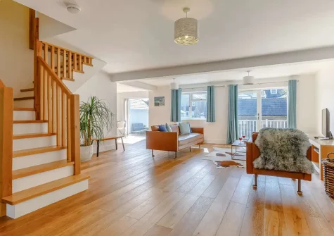 The living area at Slow Tide, Bude