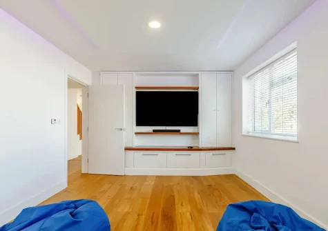 The cinema room at Slow Tide, Bude
