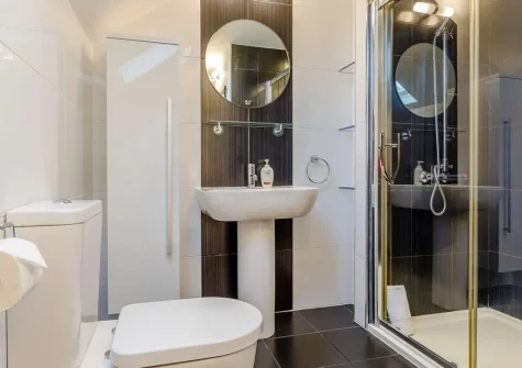 Bedroom #1 en-suite shower room at Slow Tide, Bude