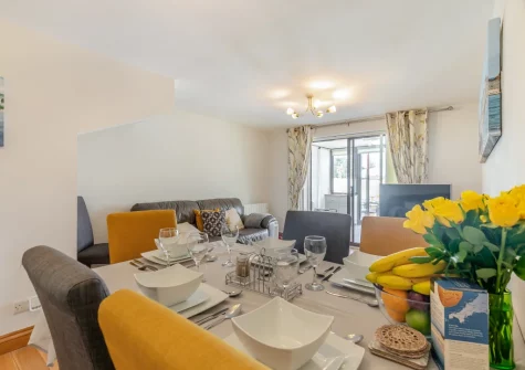 The dining area at Smithy Cottage, Marazion