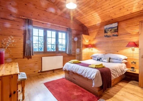 Bedroom #1 at Snow Goose Lodge 16 at Clovelly Lakes, Higher Clovelly