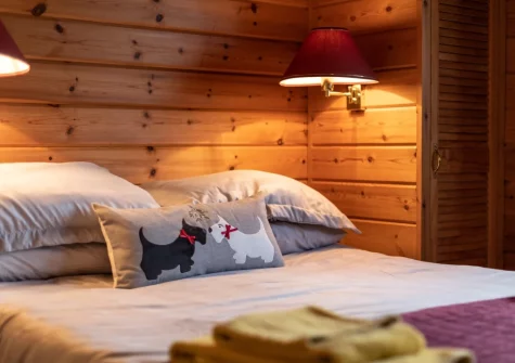 Bedroom #1 at Snow Goose Lodge 16 at Clovelly Lakes, Higher Clovelly