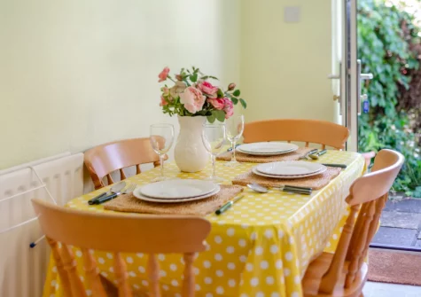 The dining area at Snowdrops, Beer