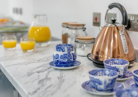 The kitchen at Someplace Else, St Just