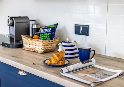 The kitchen at Soundwaves House, Bude
