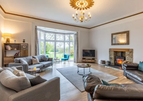 The living room at South Blatchborough Manor, Bradworthy