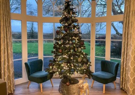 South Blatchborough Manor is decorated for Christmas
