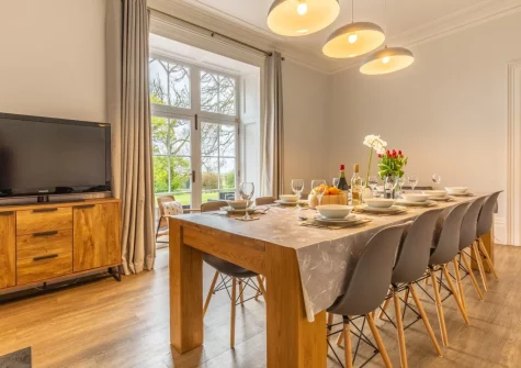 The dining room at South Blatchborough Manor, Bradworthy