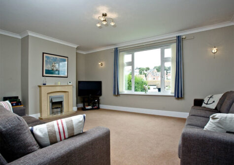 The living area at South Sands, Paignton